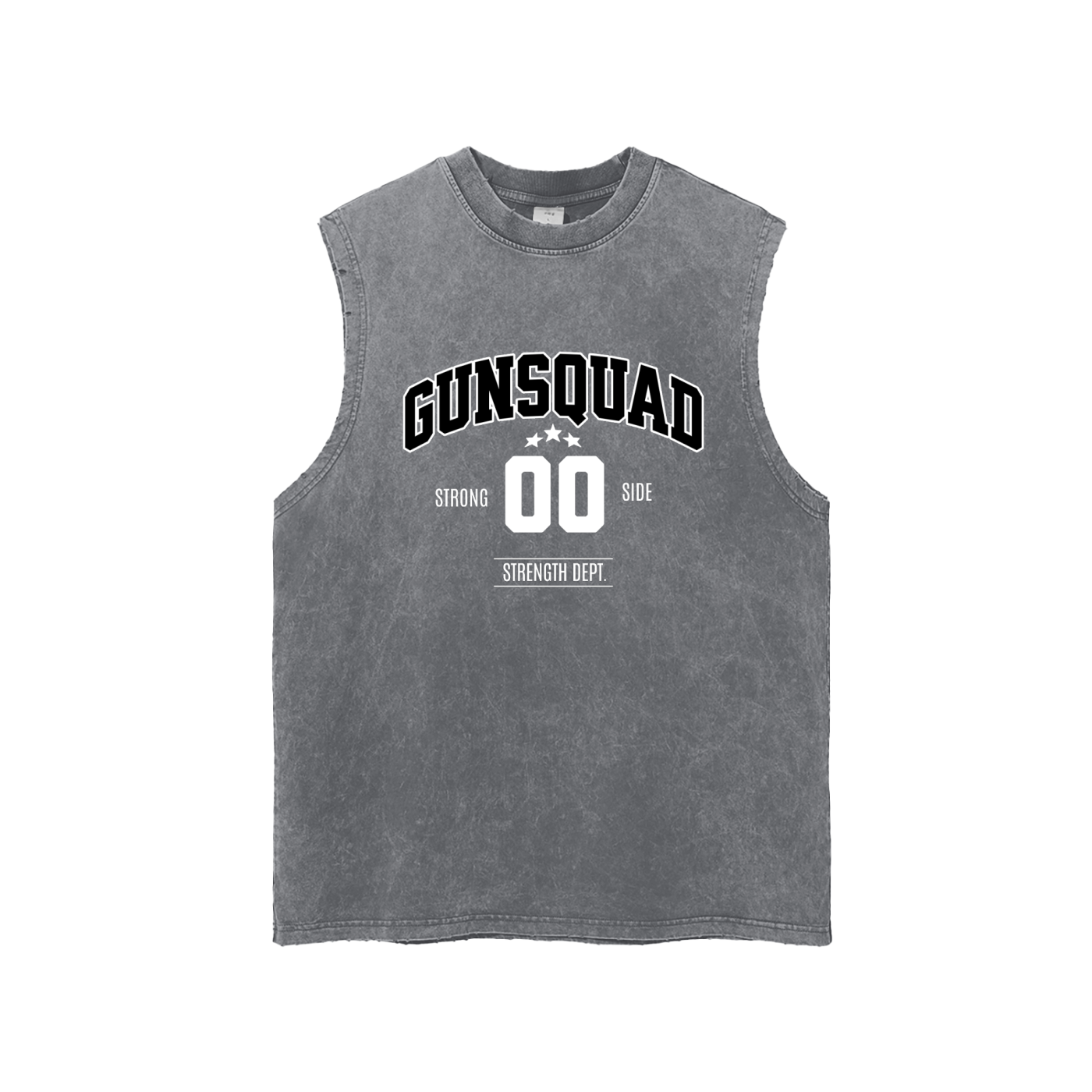 Snow Washed Frayed Hem Tank Top