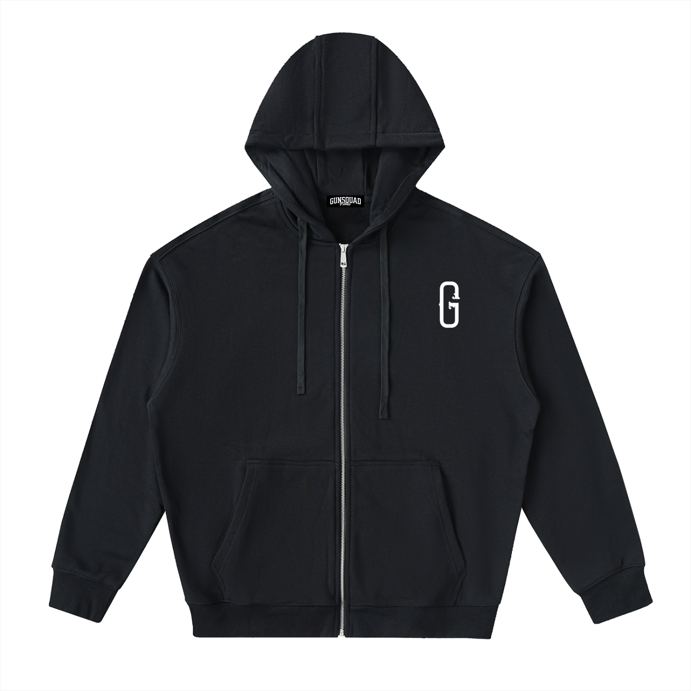 Drop-Shoulder Zip Up Hoodie
