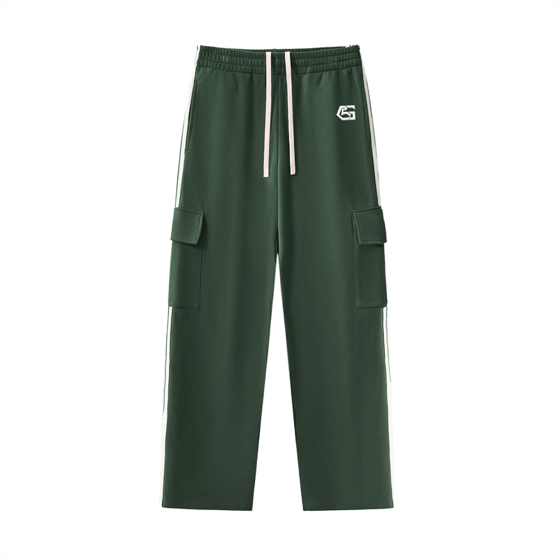 Side Stripe Straight-Leg Pants