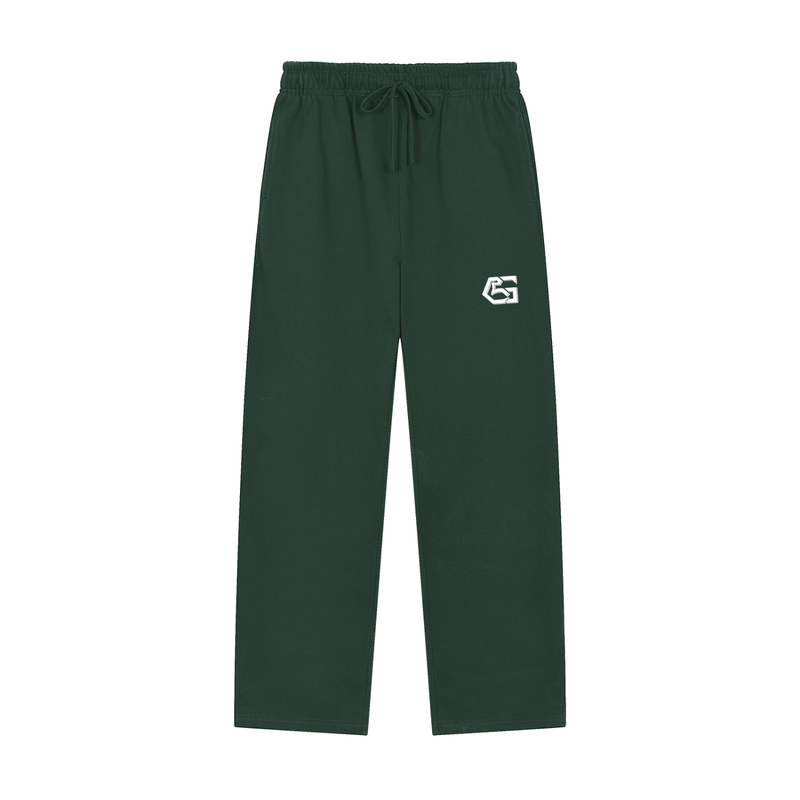 Solid Color Straight-Leg Sweatpants