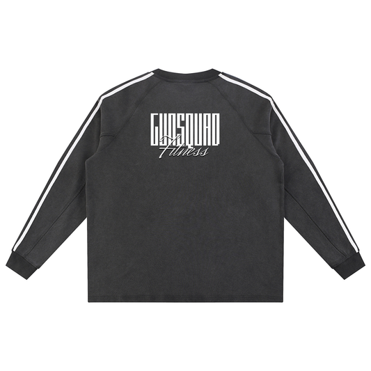 Snow Washed Contrast Tape Sweatshirt
