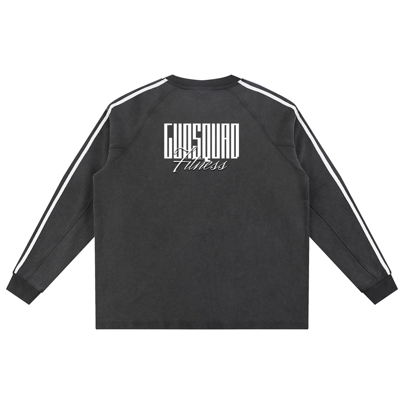 Snow Washed Contrast Tape Sweatshirt