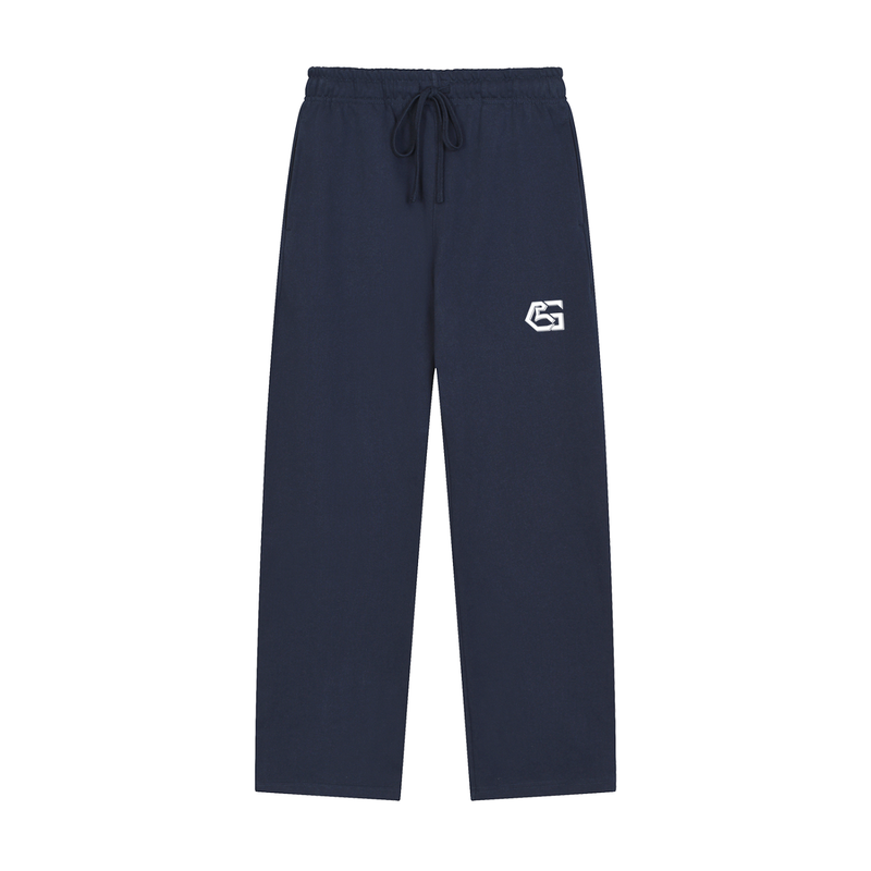 Solid Color Straight-Leg Sweatpants