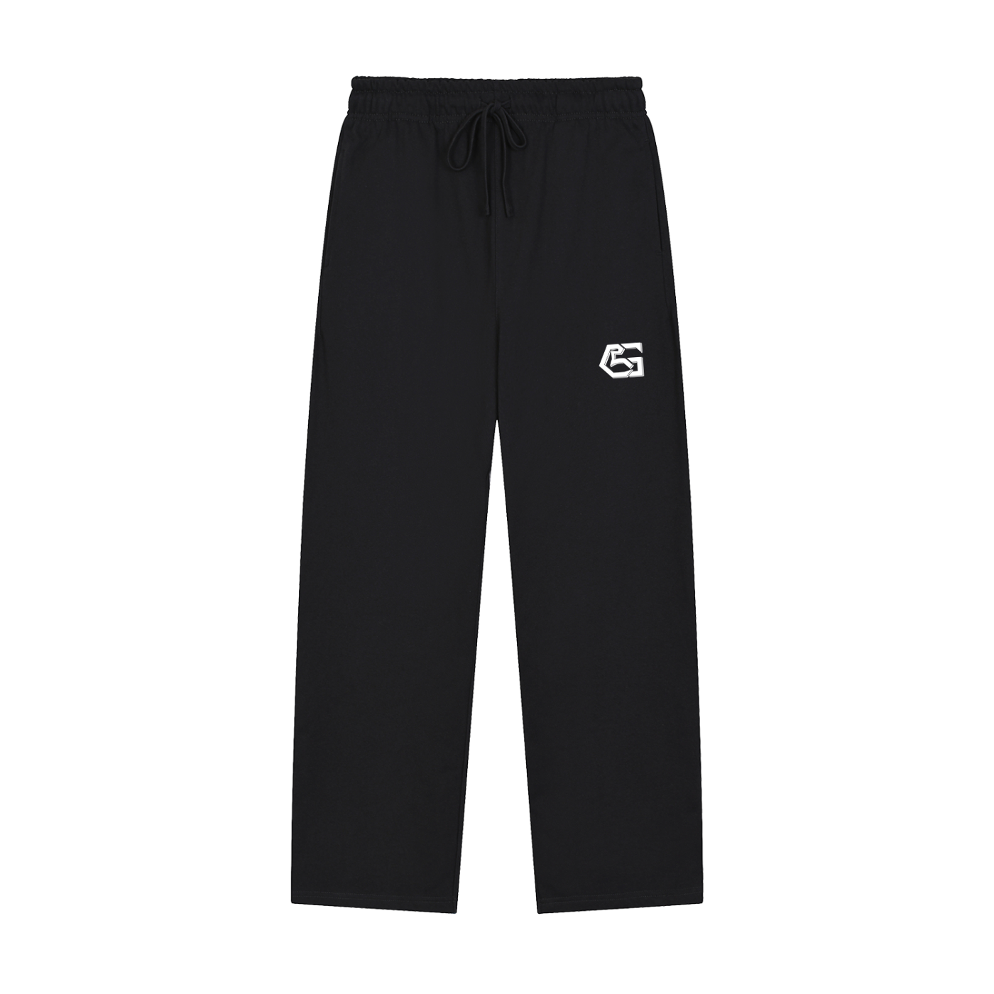 Solid Color Straight-Leg Sweatpants