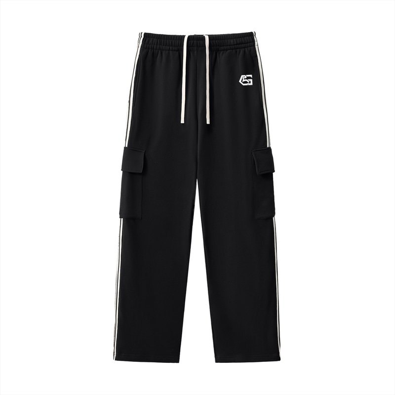 Side Stripe Straight-Leg Pants